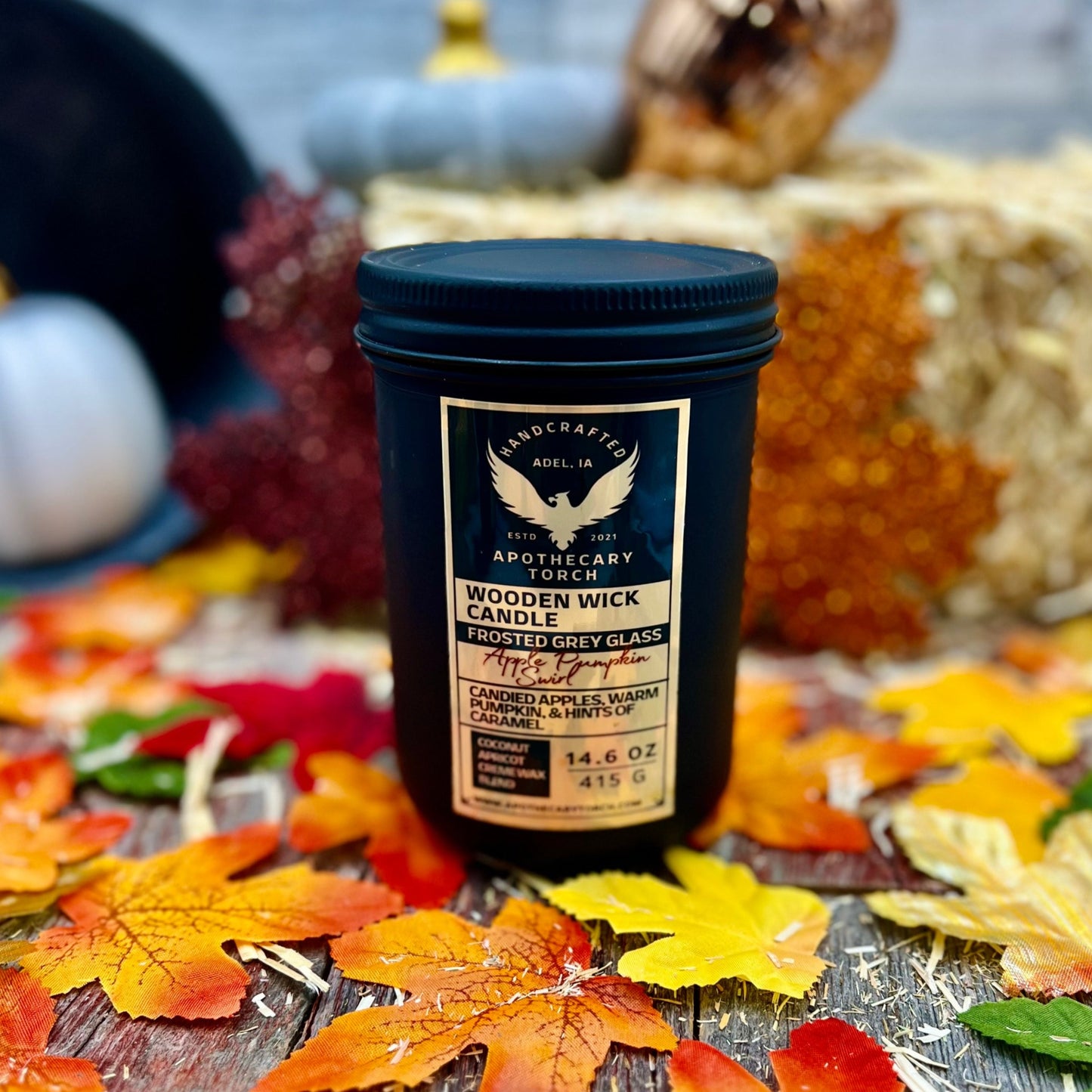 Fall Frosted Candle | Apple Pumpkin Swirl 14.6 oz