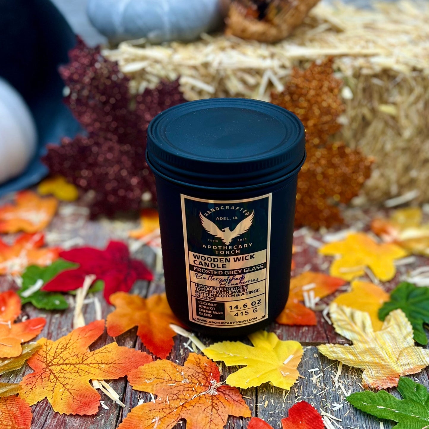 Fall Frosted Candle | Butterscotched Blueberries 14.6 oz