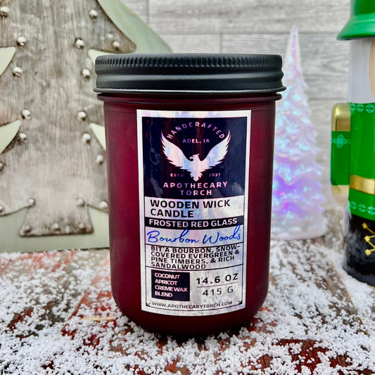 Winter Frosted Candle | Bourbon Woods 14.6 oz