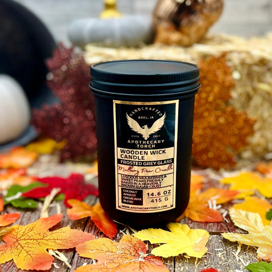 Fall Frosted Candle | Mulberry Pear Crumble 14.6 oz