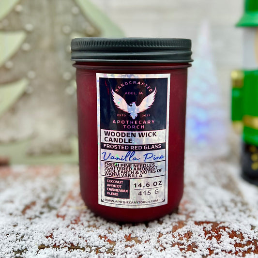 Winter Frosted Candle | Vanilla Pine 14.6 oz