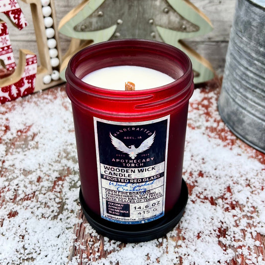Winter Frosted Candle | Wood Smoked Cranberry 14.6 oz