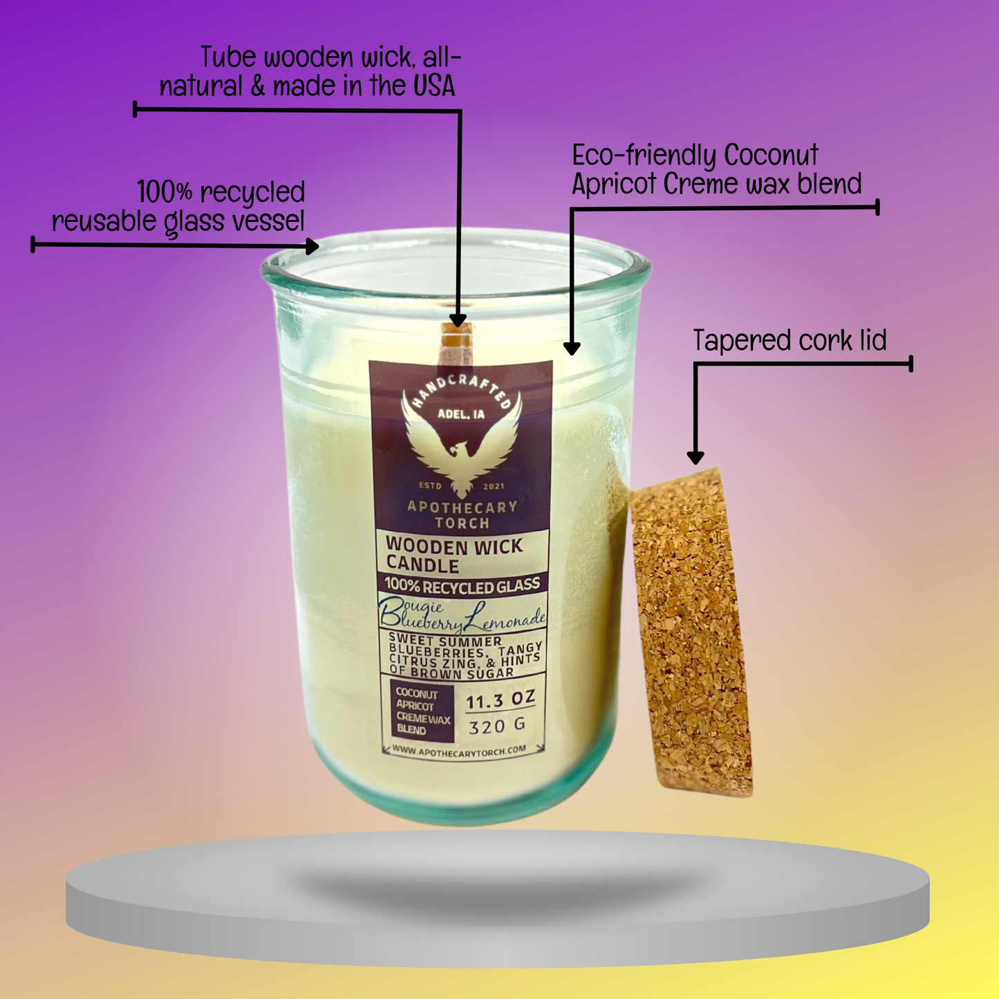 Warm Days Candle | Bougie Blueberry Lemonade 11.3 oz