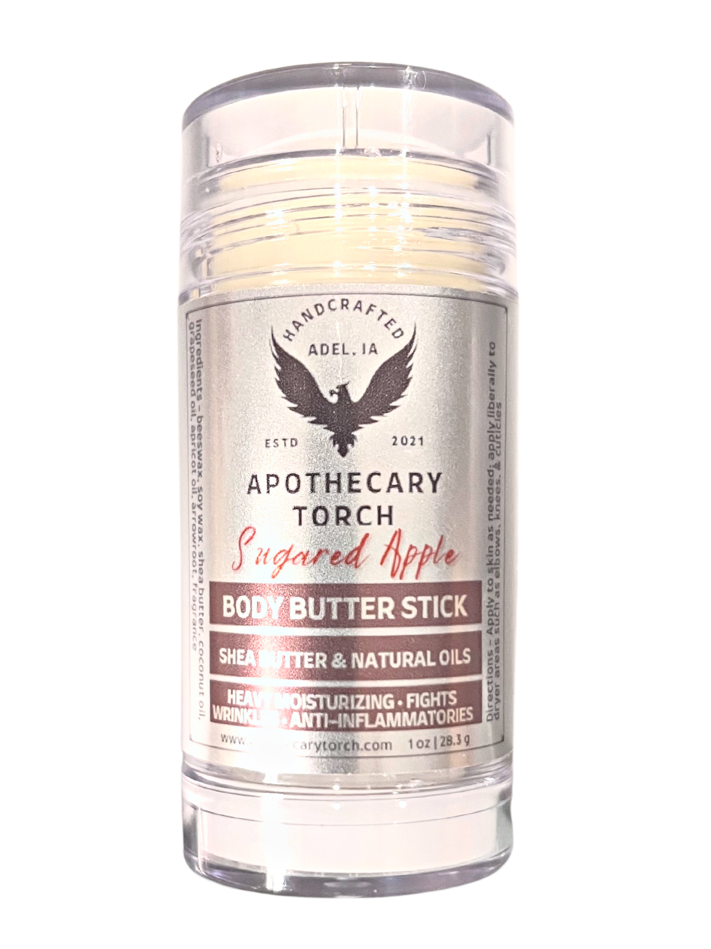 Body Butter Stick | Sugared Apple | Heavy Moisturizing - Shea Butter and Natural Oils | 1 oz.