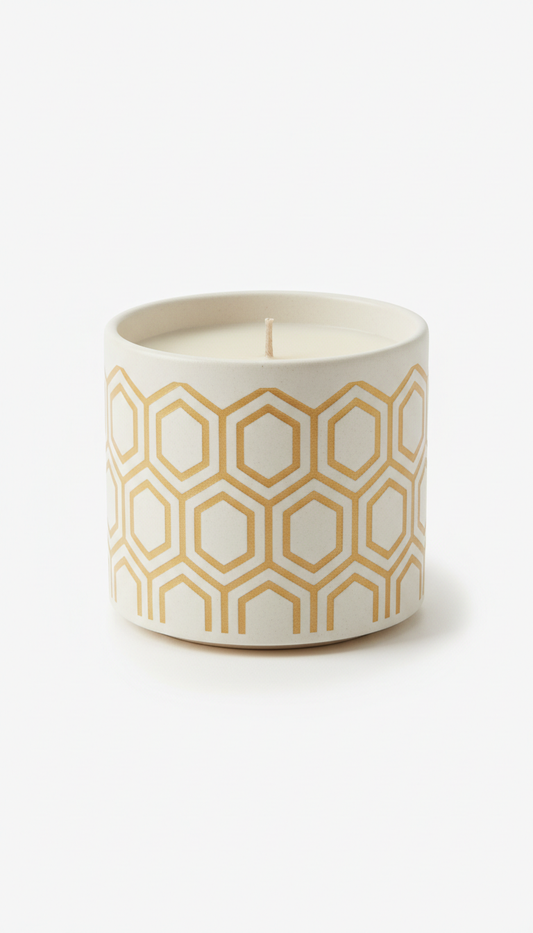 Minimalist Candle With Citrus Bloom