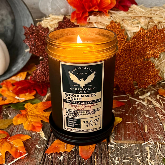 Fall Frosted Candle | Apple Pumpkin Swirl | 14.6 oz